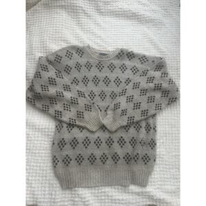 Vintage Towncraft Knit Cotton Blend Grandpa Sweater Size Large Tall Y2K 90s